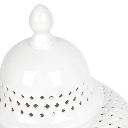 Laylah Temple Jar - Medium White