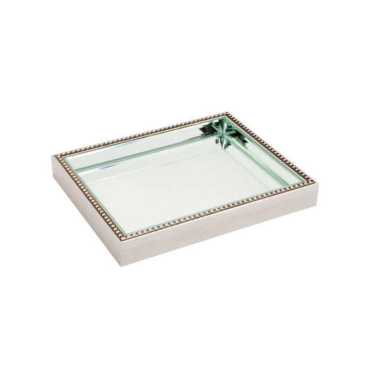 Charlotte Mirror Tray - Small Antique Silver