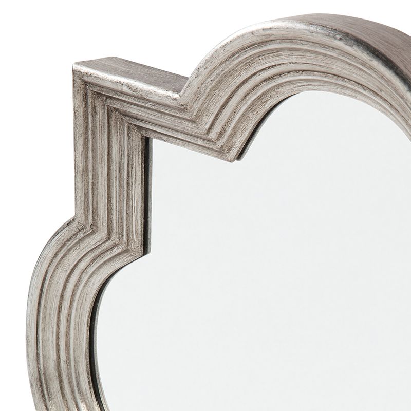 Amal Wall Mirror - Large Antique Silver