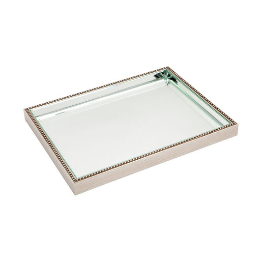 Charlotte Mirror Tray - Large Antique Silver