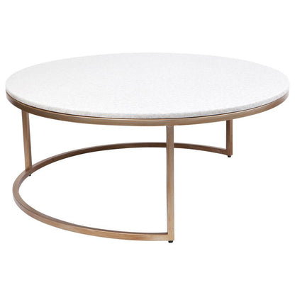 Cara Stone Nesting Coffee Tables - Antique Gold