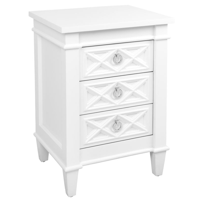 Cape Cod Bedside Table -  Small White