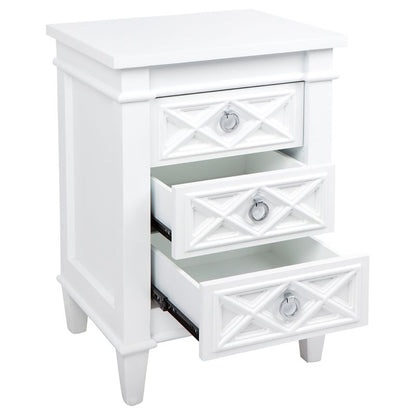 Cape Cod Bedside Table -  Small White