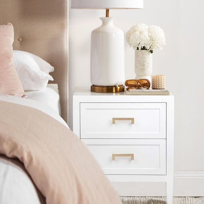 Sophia Bedside Table - Large White