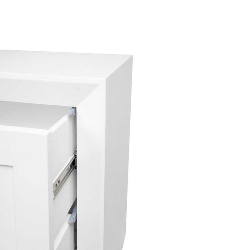 Biarritz Oak Tall Bedside Table - White