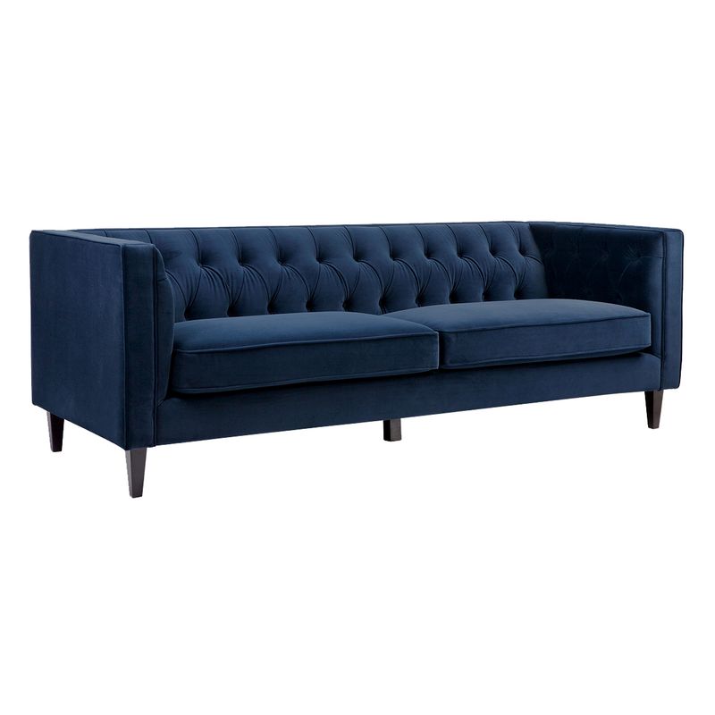 Eleganca 3 Seater Tufted Sofa - Navy Velvet