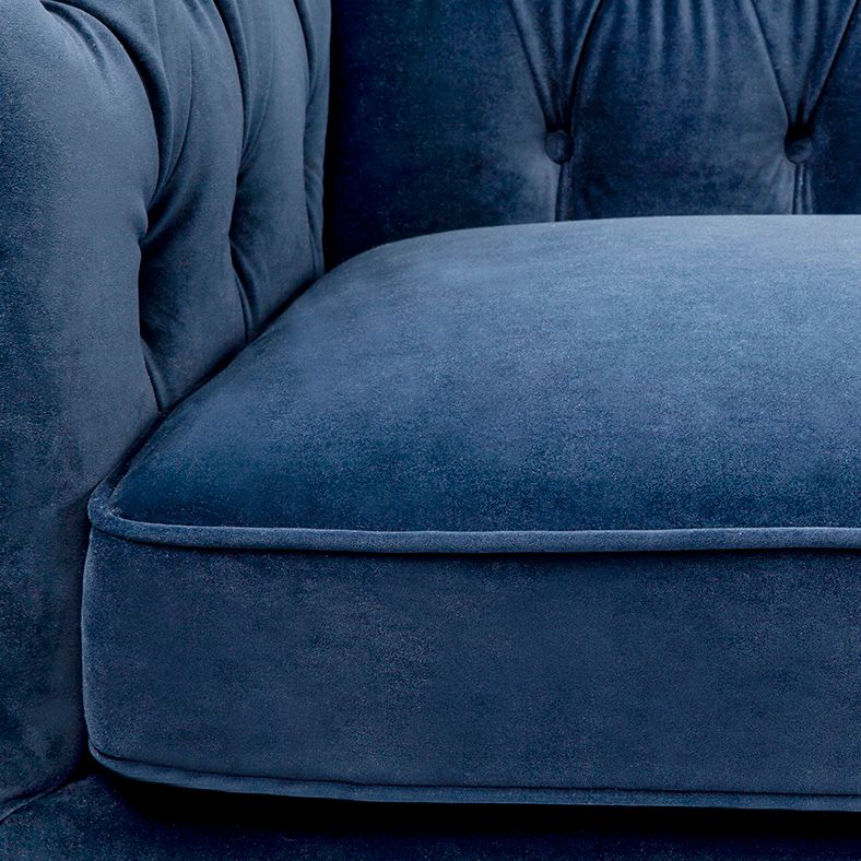 Eleganca 3 Seater Tufted Sofa - Navy Velvet