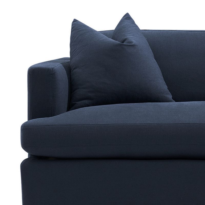 Cliff 3 Seater Slip Cover Sofa - Navy Linen