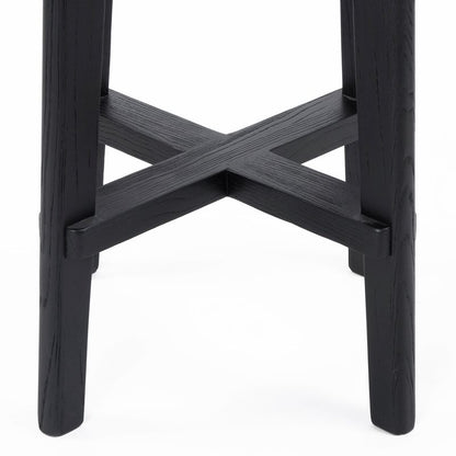 Watego Black Rattan Kitchen Stool