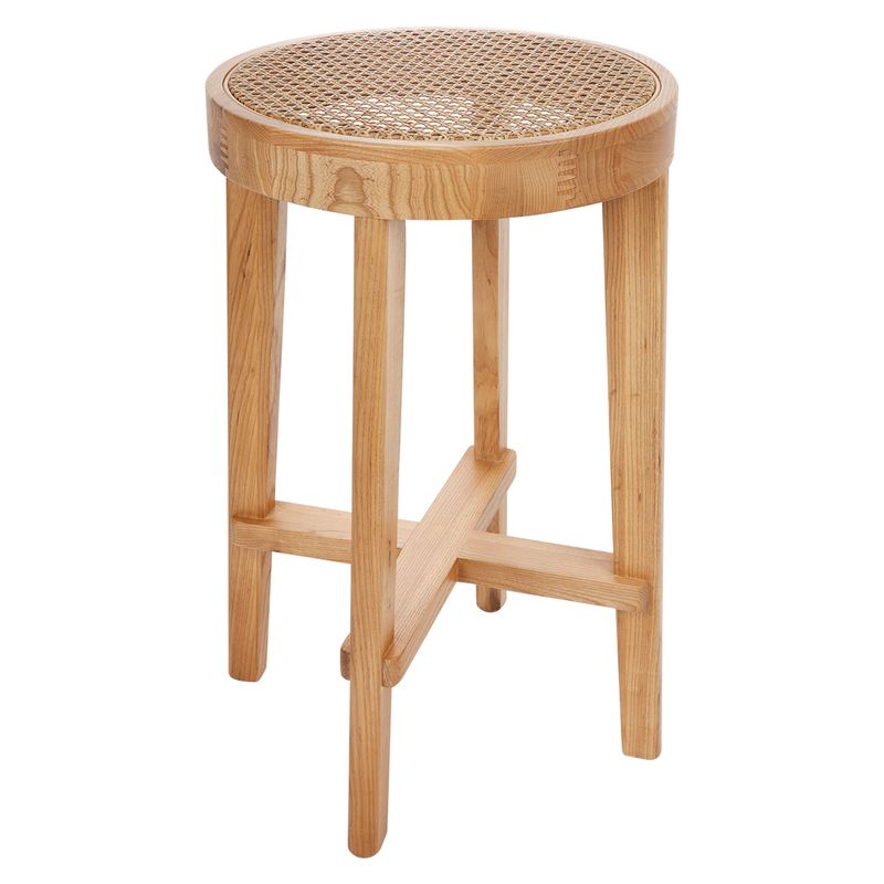 Watego Natural Rattan Kitchen Stool