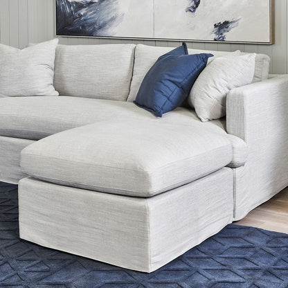 Suffolk 3 Seater Slip Cover Sofa - Grey Linen