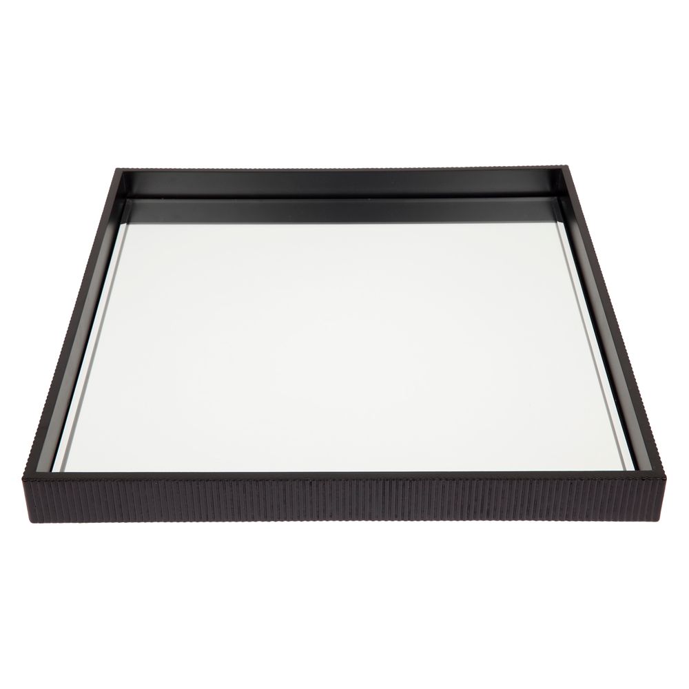 Vittorio Mirrored Tray Set of 3 Black