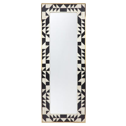 Tangram Bone Inlay Floor Mirror