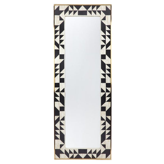 Tangram Bone Inlay Floor Mirror