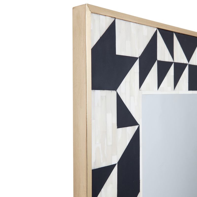 Tangram Bone Inlay Floor Mirror