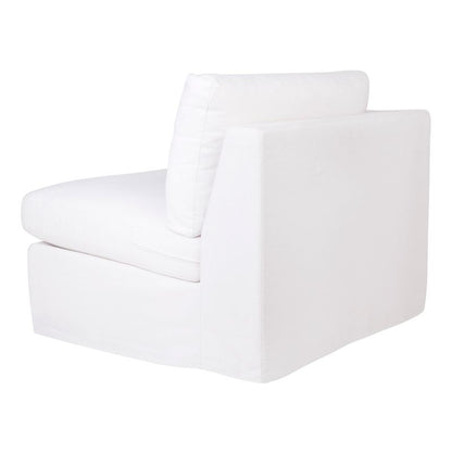 Suffolk Slip Cover Left Arm Facing Seat  - White Linen