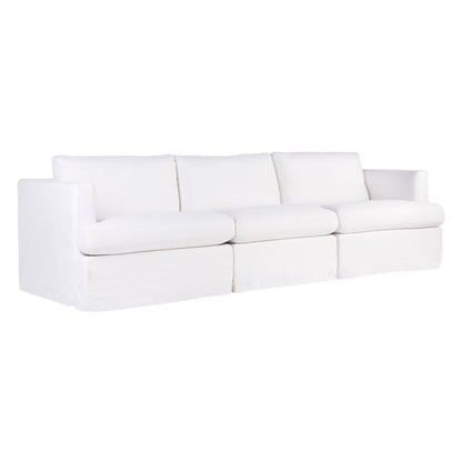 Suffolk Slip Cover Modular Sofa - White Linen Option 3