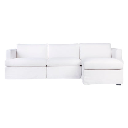 Suffolk Slip Cover Modular Sofa - White Linen Option 6