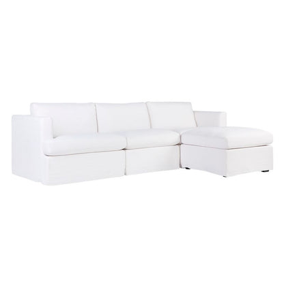 Suffolk Slip Cover Modular Sofa - White Linen Option 6