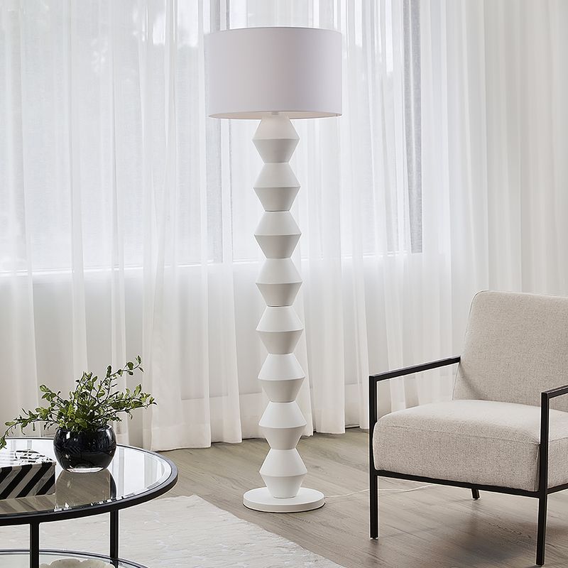 Angular Floor Lamp - White