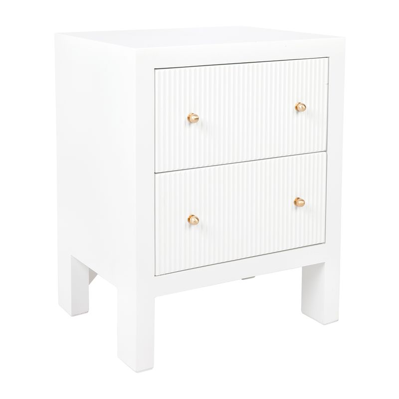 Vittoria Bedside Table - Small White