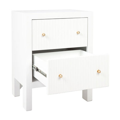 Vittoria Bedside Table - Small White