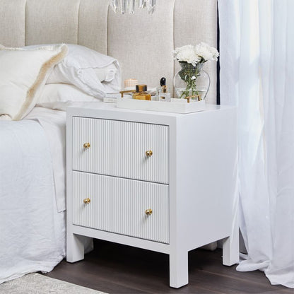 Vittoria Bedside Table - Large White