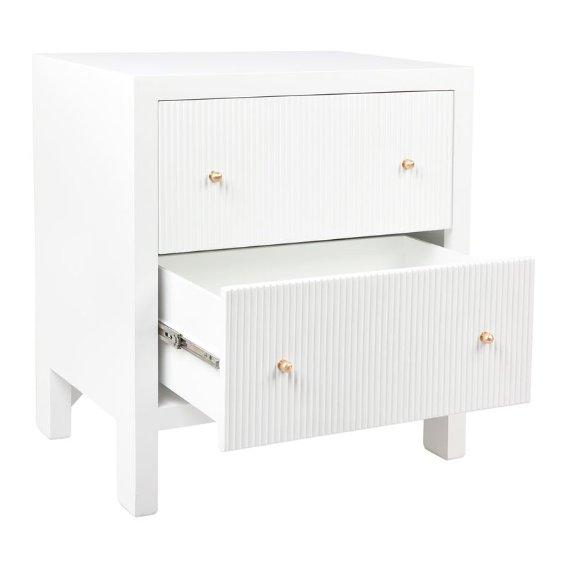 Vittoria Bedside Table - Large White