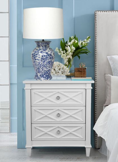 Cape Cod Bedside Table -  Large White