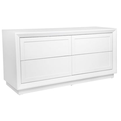 Biarritz 4 Drawer Oak Chest - White