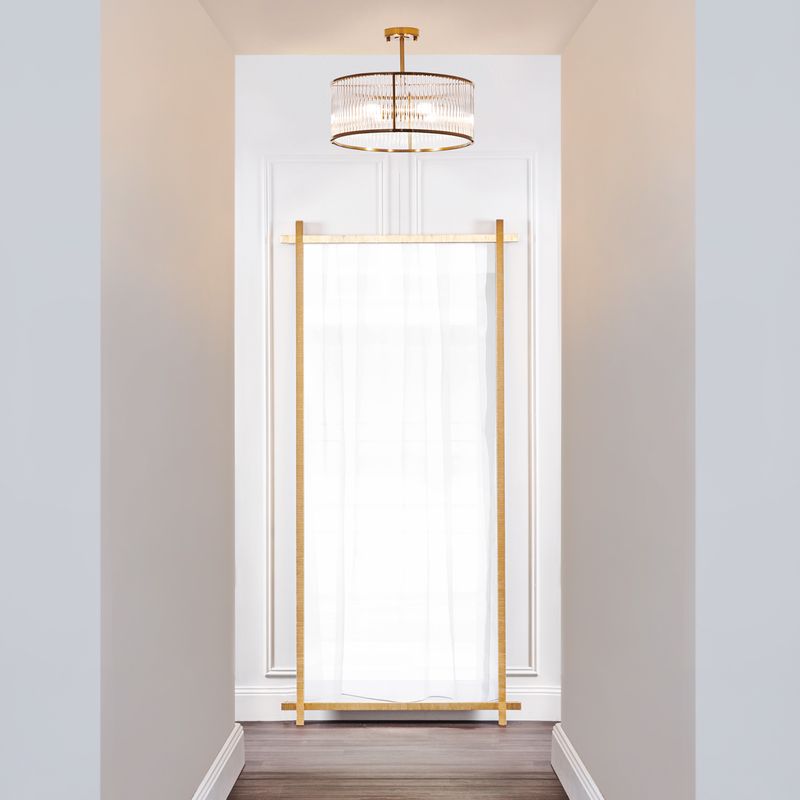 Vincenzo Floor Mirror - Gold Leaf