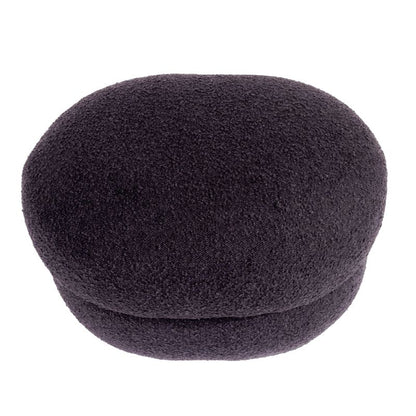 Delia Foot Stool - Black Boucle