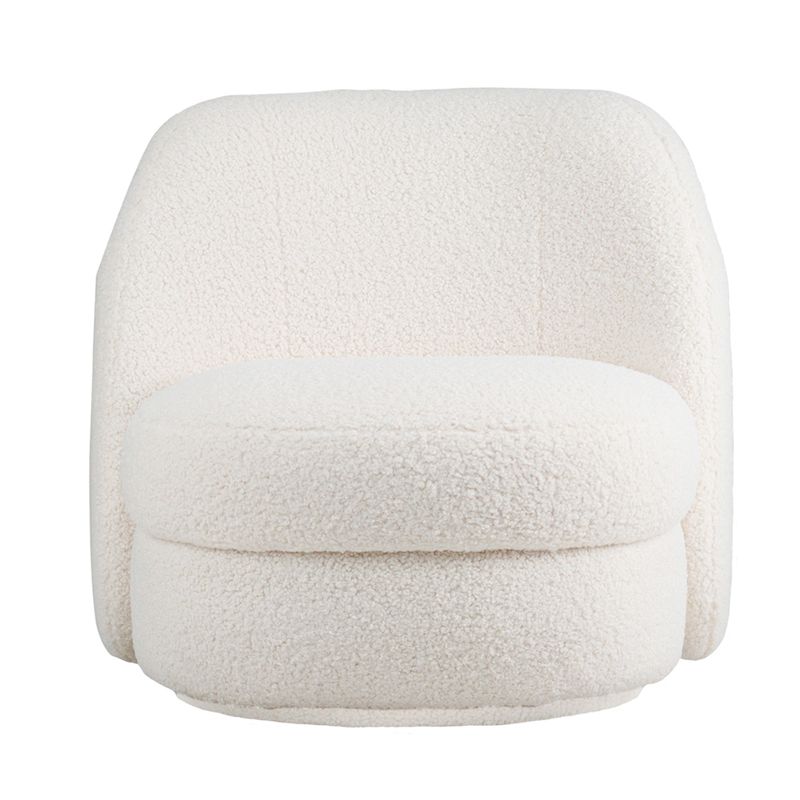 Delia Swivel Arm Chair - Off White Shearling