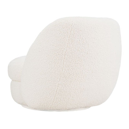 Delia Swivel Arm Chair - Off White Shearling