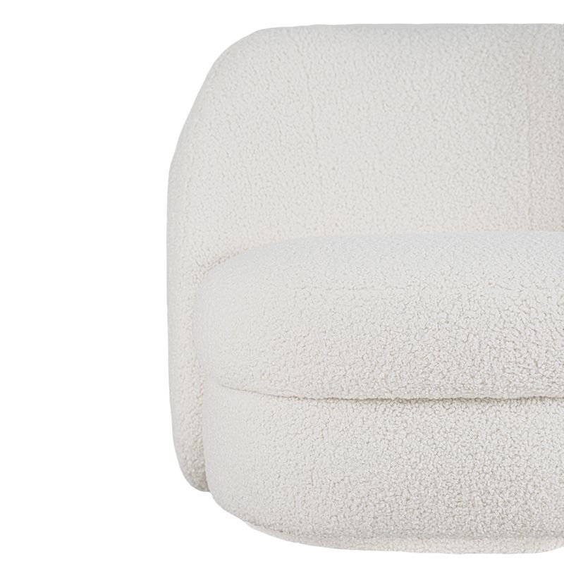 Delia Swivel Arm Chair - Off White Shearling