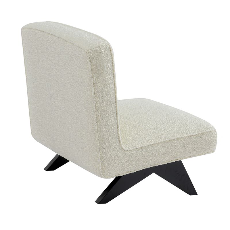 Rowan Slipper Chair - White Boucle