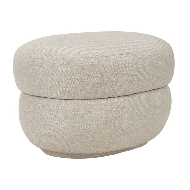 Delia Foot Stool - Natural Linen