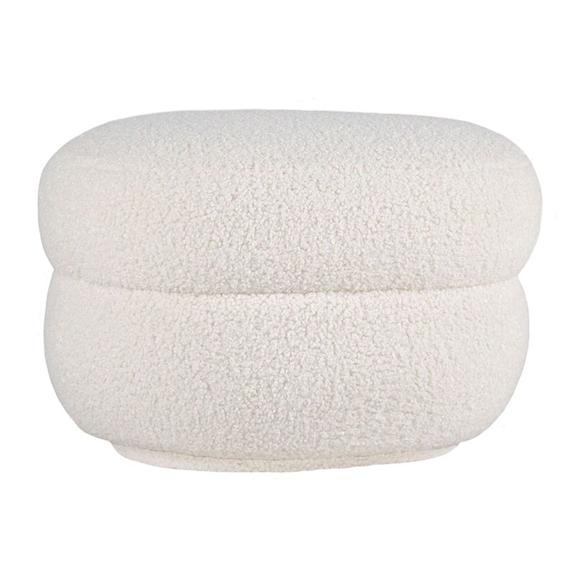 Delia Foot Stool - Off White Shearling