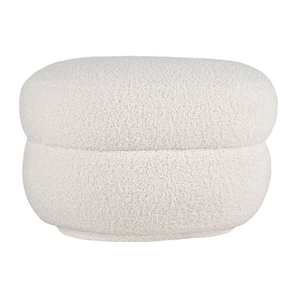 Delia Foot Stool - Off White Shearling