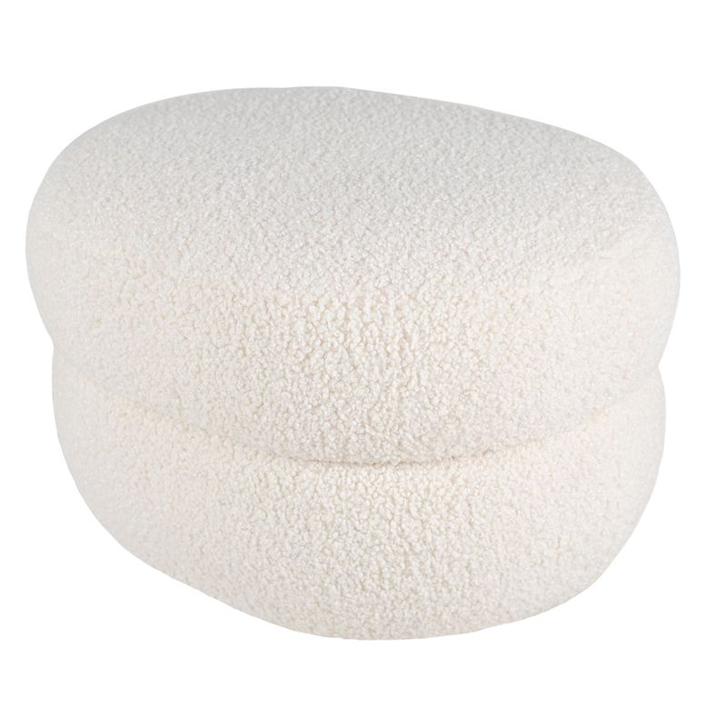 Delia Foot Stool - Off White Shearling