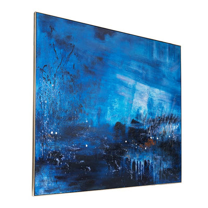 Blue Dusk Oil On Canvas Painting - Large