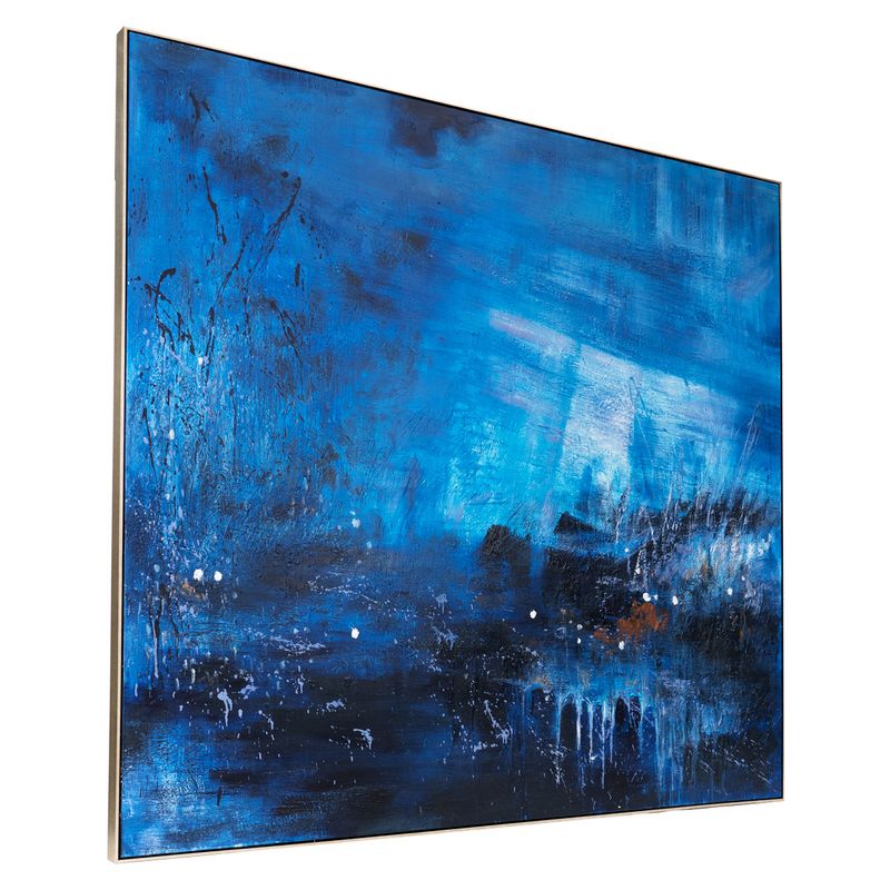 Blue Dusk Oil On Canvas Painting - Extra Large