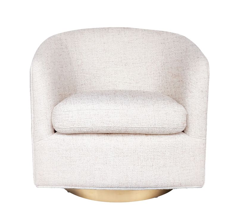 Charlize Swivel Arm Chair - Natural Tweed