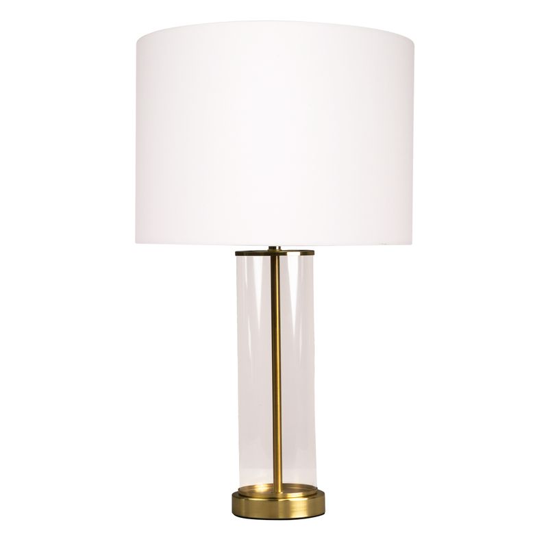 Broadway Table Lamp - Brass with White Shade