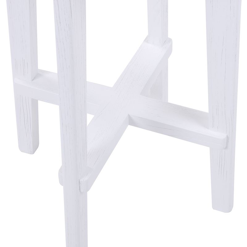 White Rattan Kitchen Stool