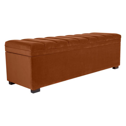 Brixton Storage Bench Ottoman - Caramel Velvet