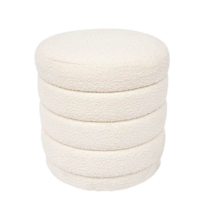 Celeste Stool - White Boucle