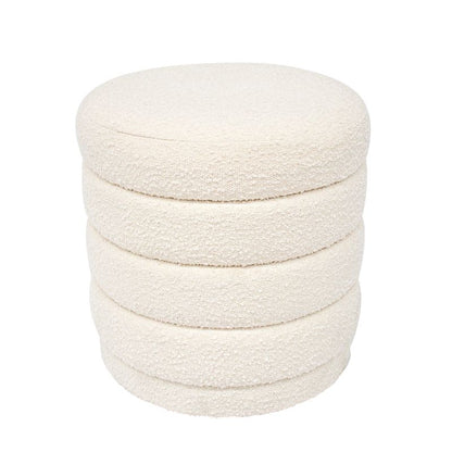 Celeste Stool - White Boucle