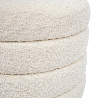 Celeste Stool - White Boucle