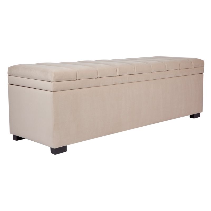 Brixton Storage Bench Ottoman - Nude Velvet